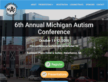 Tablet Screenshot of michiganautismconference.org
